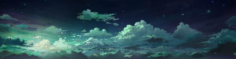 夜晚的云|xiaopaopao711的pixiv风景插画图片