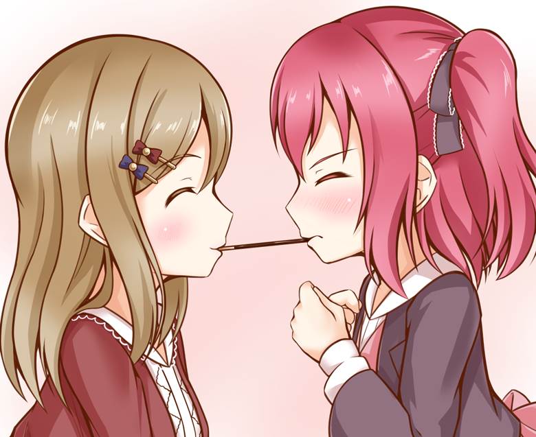 ポッキーの日|picogear的吃百奇饼干的人物插画图片