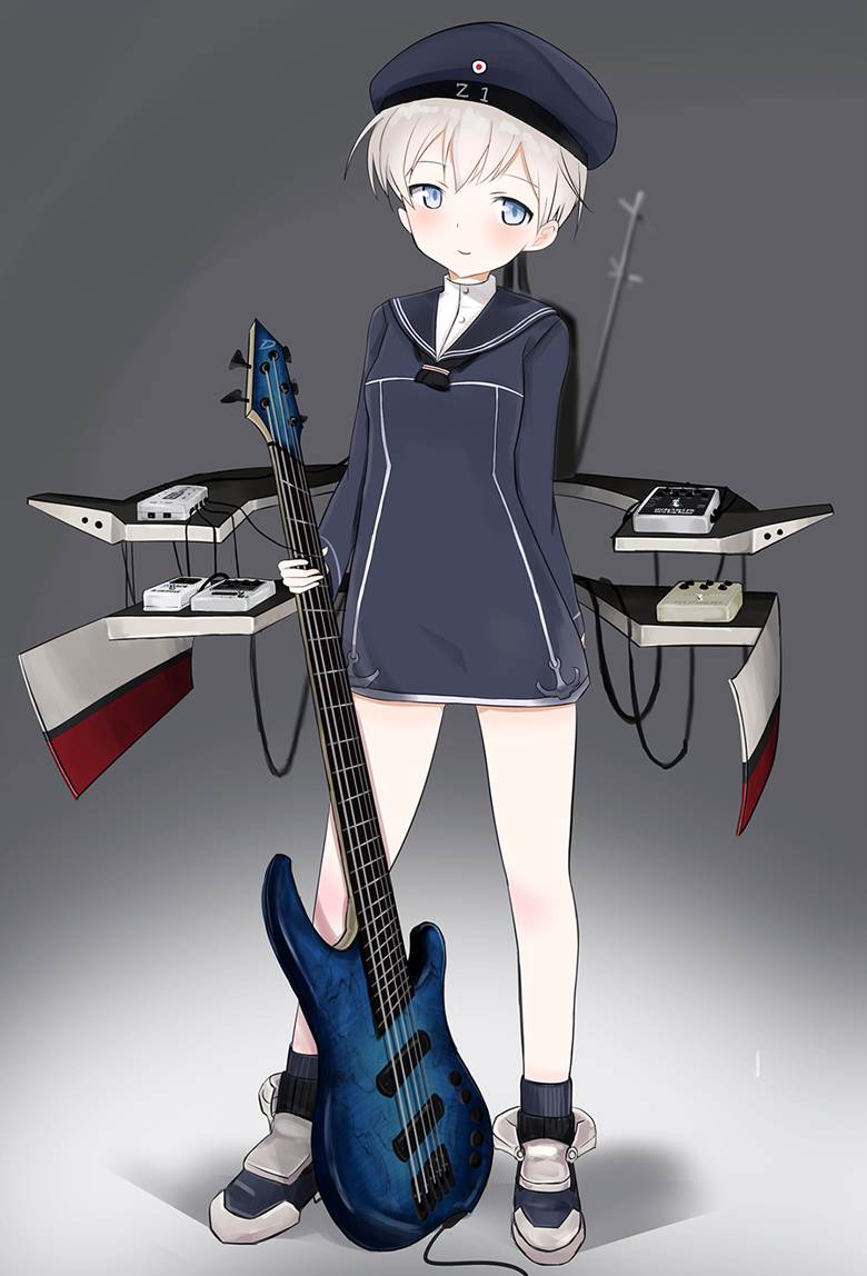 舰C, 舰队collection, Leberecht Maass, 乐器, bass, 吉他