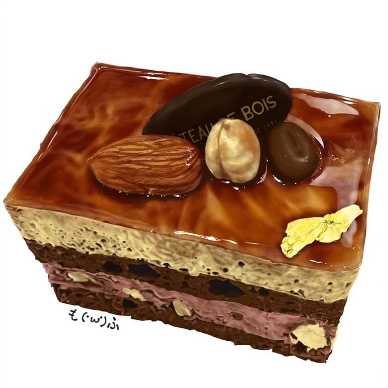 ケーキ(模写)|も（ω）ふ的Pixiv美食插画图片