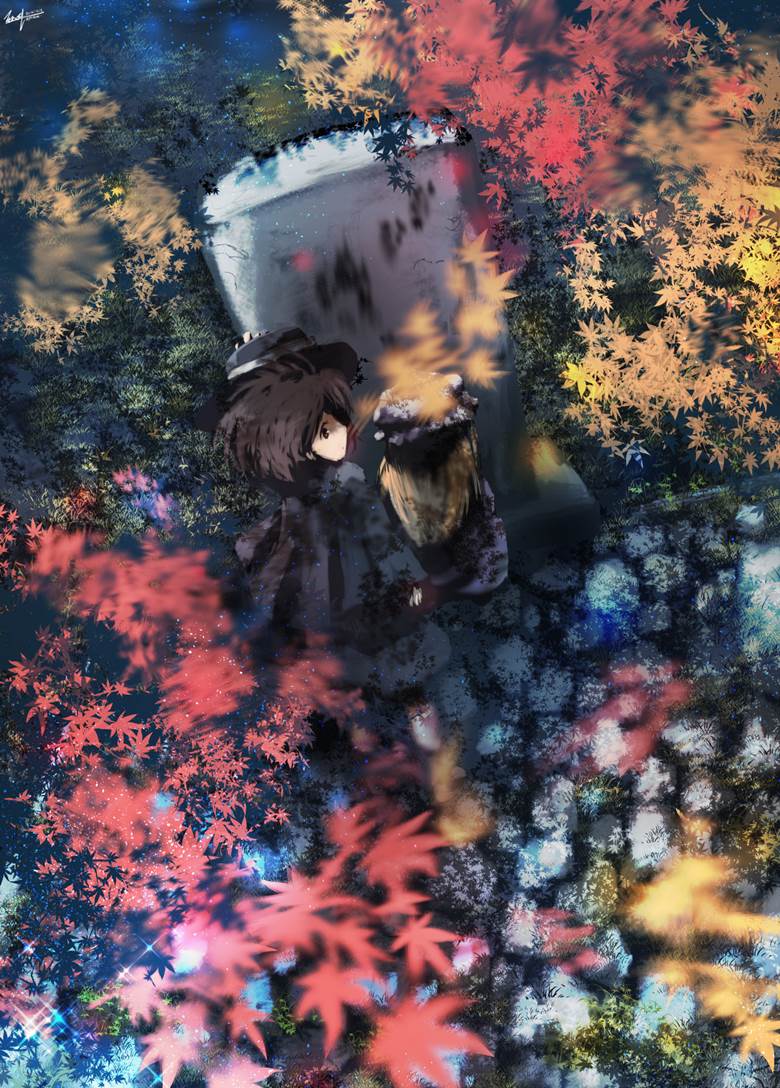 background, Touhou, scenery, Secret Sealing Club, Maribel Hearn, Renko Usami, Ren/Mari