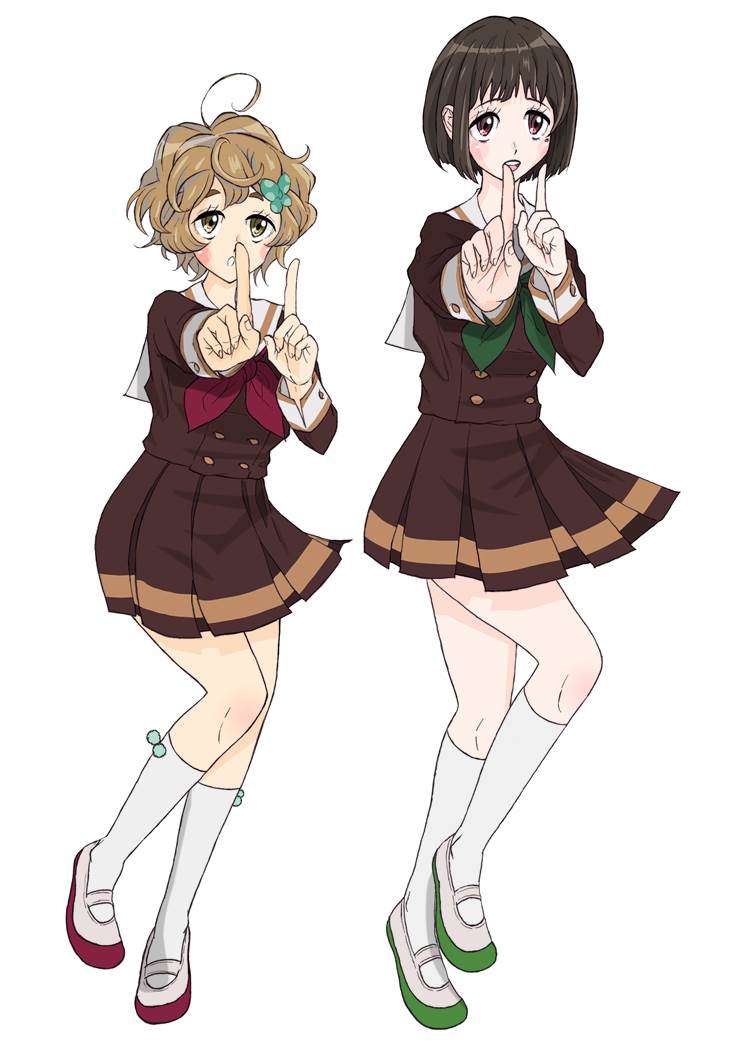 Sound! Euphonium, Kaori Nakaseko, Sapphire Kawashima, white knee socks