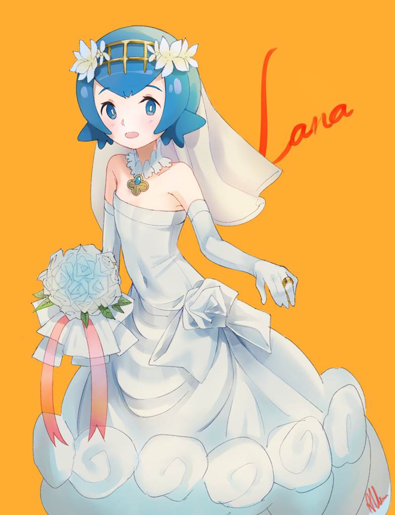 Captain Lana|Albreo的穿婚纱的新娘插画图片