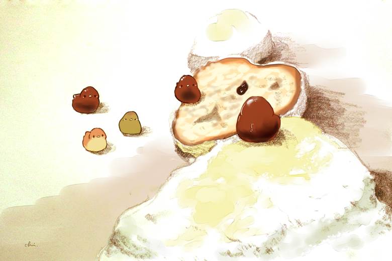 助っ人|チャイ的Pixiv甜点小鸡插画图片