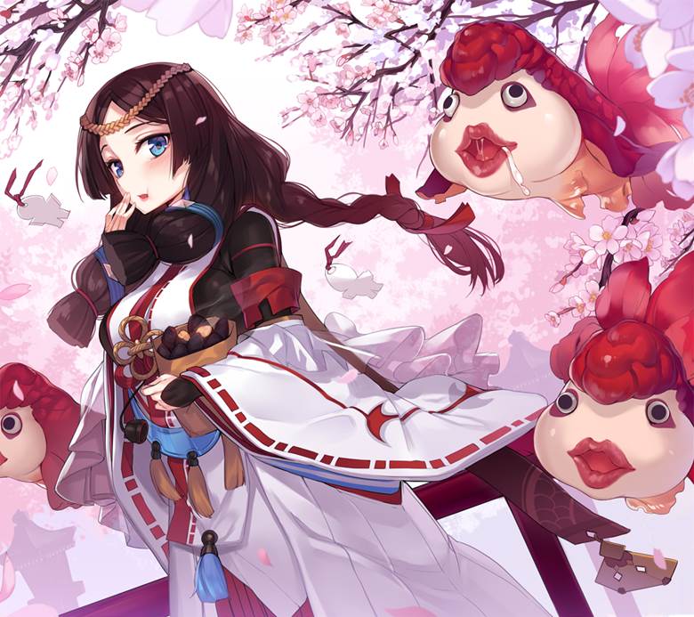 阴阳师, Onmyoji, Yaobikuni, 鱼, snapdragon
