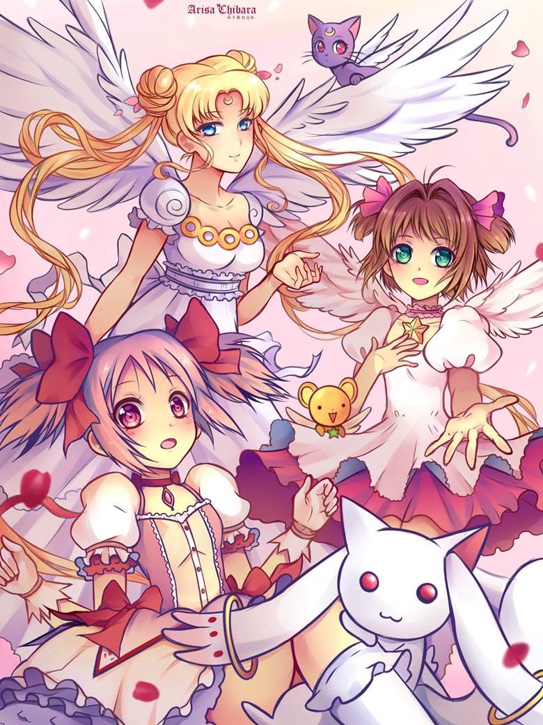 魔法少女战队arisa的美少女战士插画图片