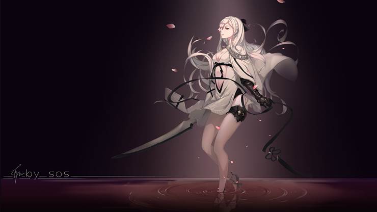 Drakengard 3, white hair, Zero (DOD3), Intoner