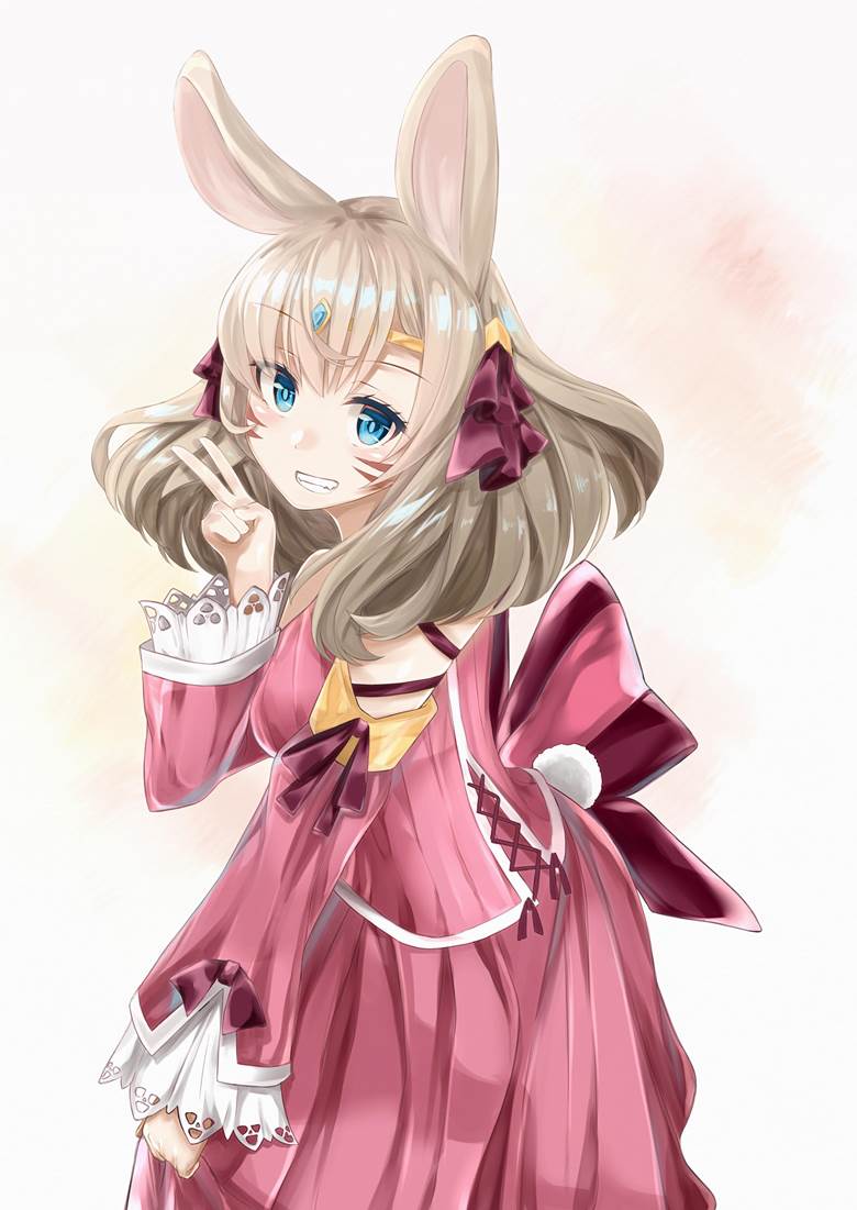 original, creation, animal ears, rabbit, girl