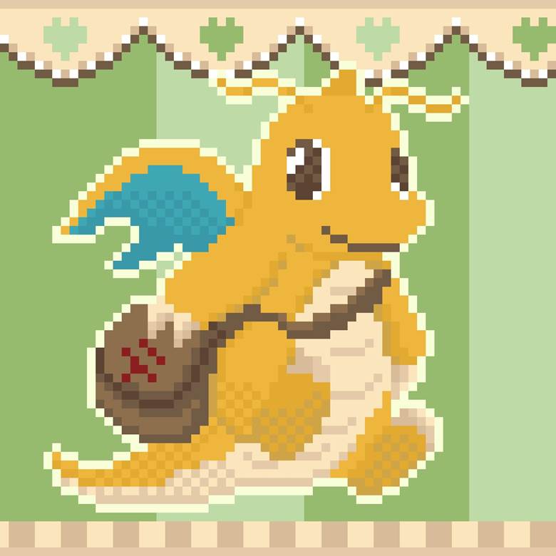 点阵图, 精灵宝可梦, 快龙, Mewtwo Strikes Back