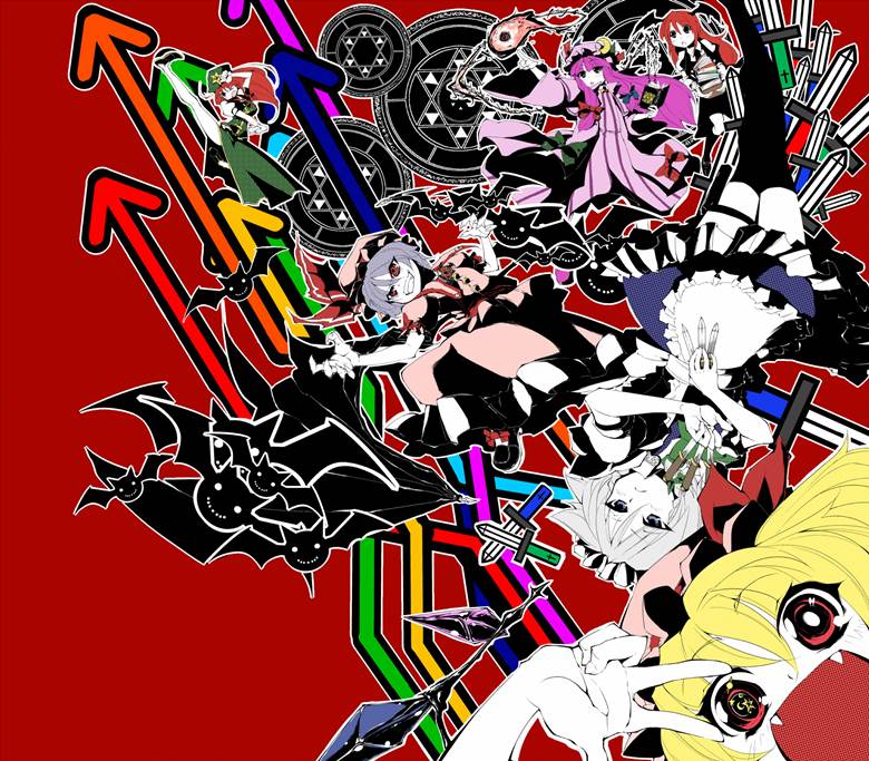 帕秋莉·诺蕾姬, 芙兰朵露・斯卡蕾特, 蕾米莉亚·斯卡蕾特, sakuya izayoi, 小恶魔, 东方, 红美铃, 东方Project500收藏