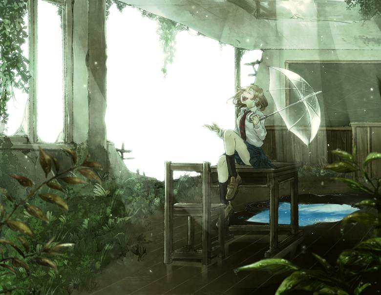 青空教室さんの九一的植物景观插画图片 BoBoPic