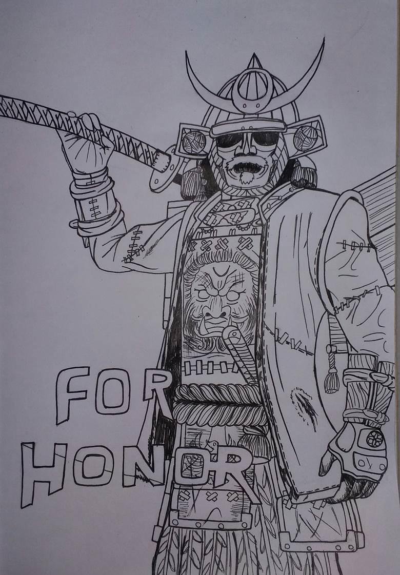 荣耀战魂剑圣perry的武士插画图片
