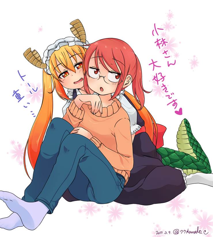 小林家的龙女仆, Kobayashi, 托尔, yuri, 龙娘, Tohru/Kobayashi, Miss Kobayashi's Dragon Maid 100+ bookmarks