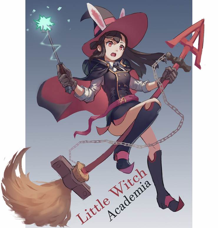 Little Witch Academia, Atsuko Kagari, bewitching thighs
