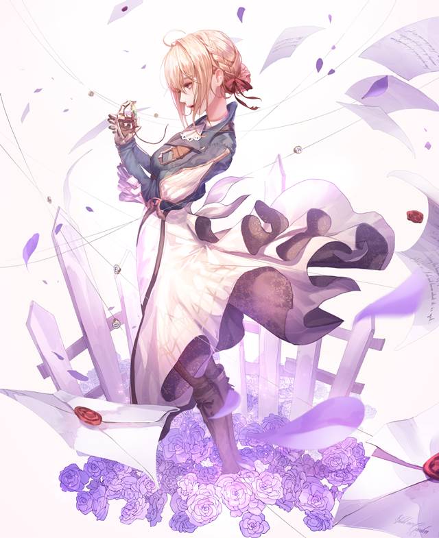 Violet Evergarden, Violet, crown braid, Violet Evergarden, Violet Evergarden 5000+ bookmarks
