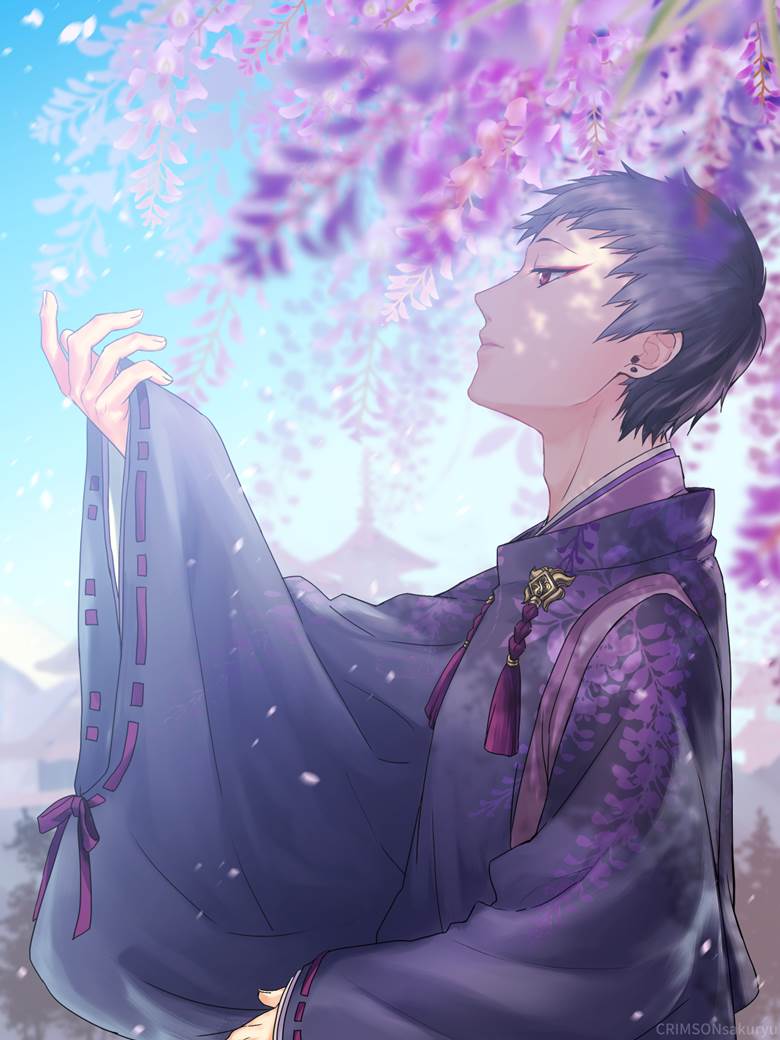 原创, 原创, Japanese style fantasy, 太美了, wisteria