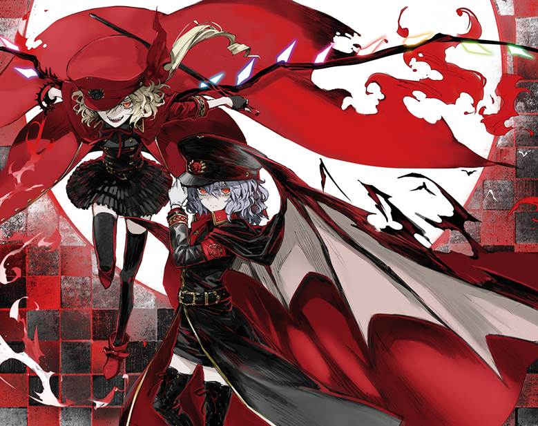 东方, 蕾米莉亚·斯卡蕾特, 芙兰朵露・斯卡蕾特, 军装, 斯卡蕾特姐妹, 东方Project10000收藏, 东方Project