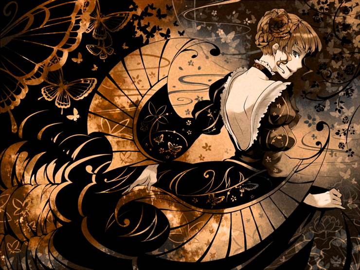 Umineko no Naku Koro ni, Japanese style, wonderful, beautiful, back, Beatrice (Umineko: When They Cry)