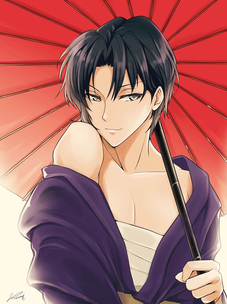Iori Izumi, Iori, IDOLiSH7, IDOLiSH7, kimono, coarse oil-paper umbrella, backlighting
