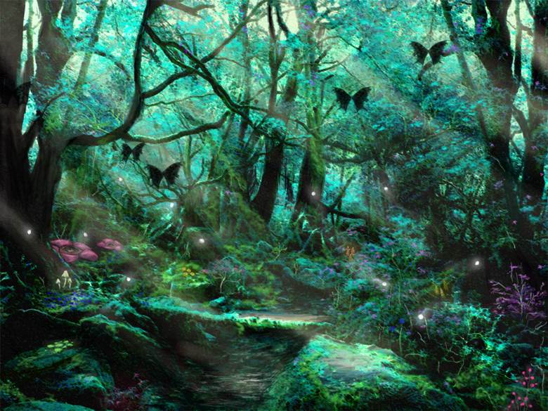 妖精の森(旧)|SYIORI(シオリ)的Pixiv高清风景插画图片