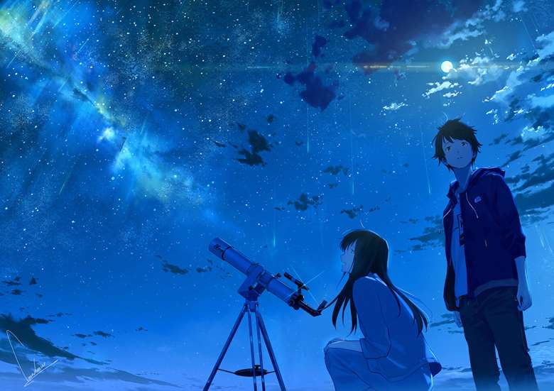 浪漫的星空风景壁纸，你想和谁一起看这片天空
