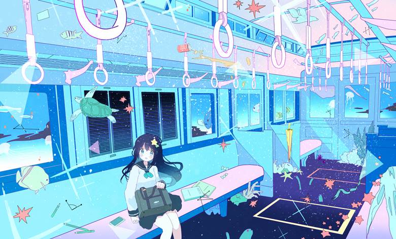 原创, 电车, 水手服, 电车内, marine life, 原创1000users加入书籤