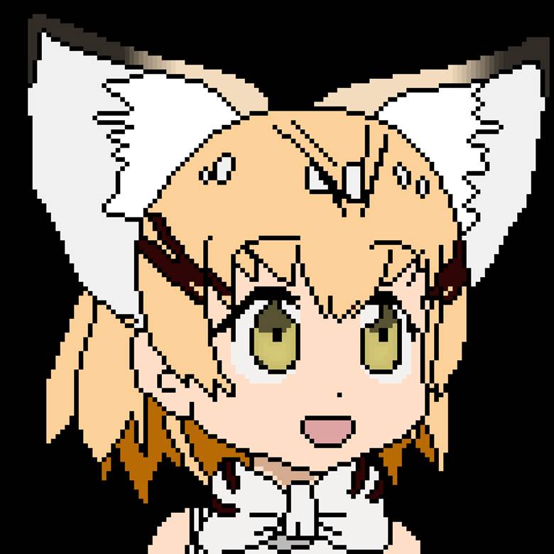 动物朋友, 点阵图, 沙漠猫（动物朋友）