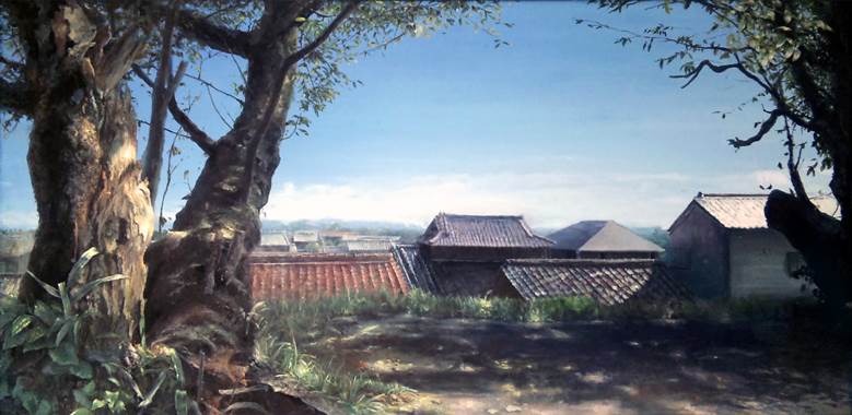 夏天, shadow, 树, 蓝天, 风景, 作画过程, 原创100收藏, 风景100收藏