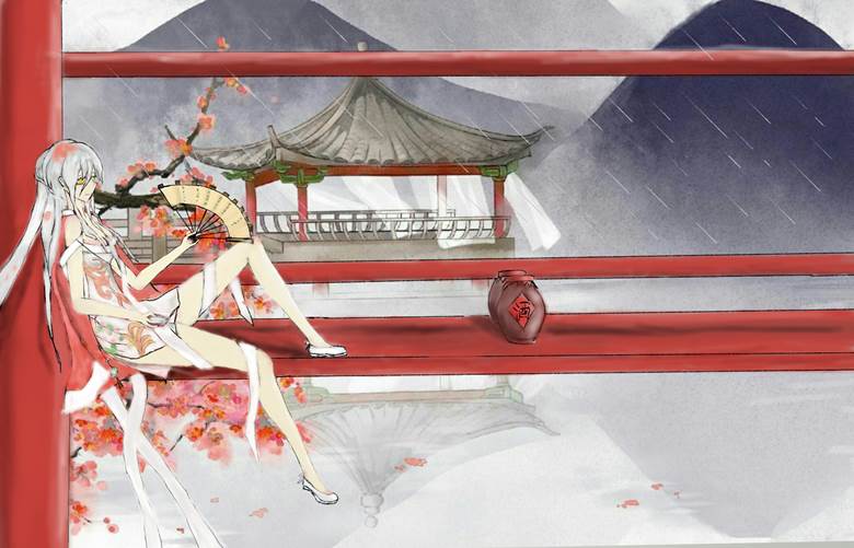 ancient, landscape, Chinese style