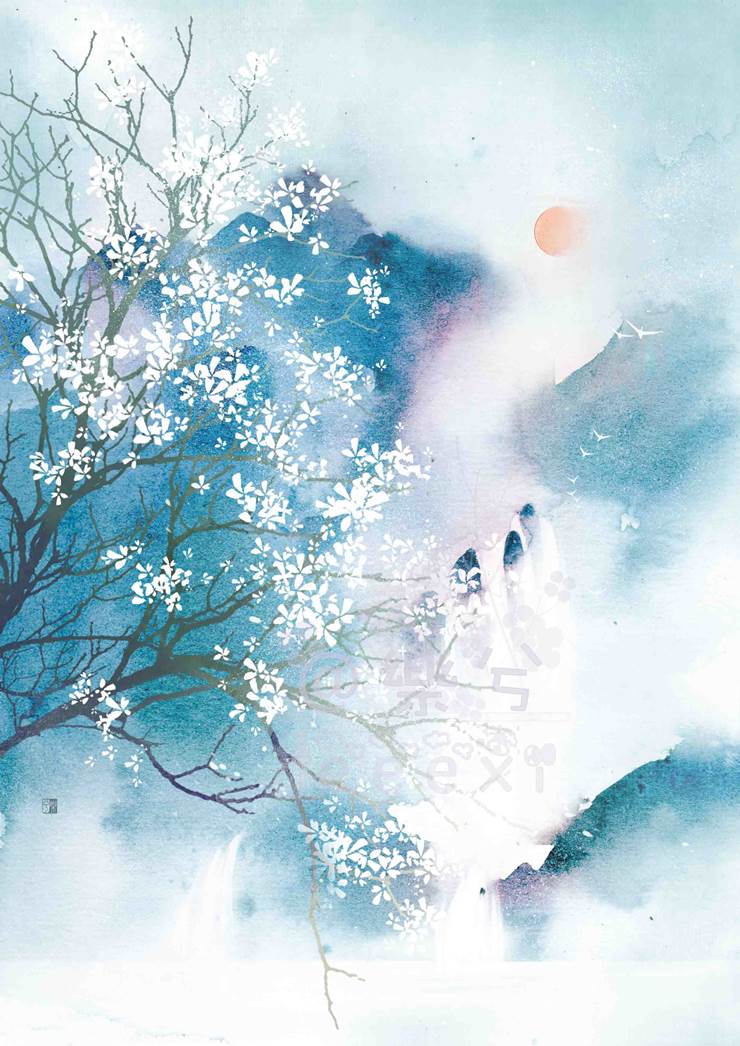 old‐fashioned, original works, ink painting, Chinese style, watercolor, Original 100+ bookmarks