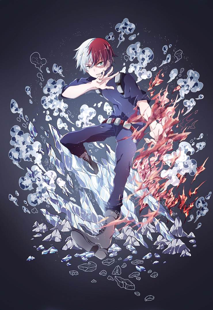 轰焦冻|アズレ-aoi-的我的英雄学院插画图片