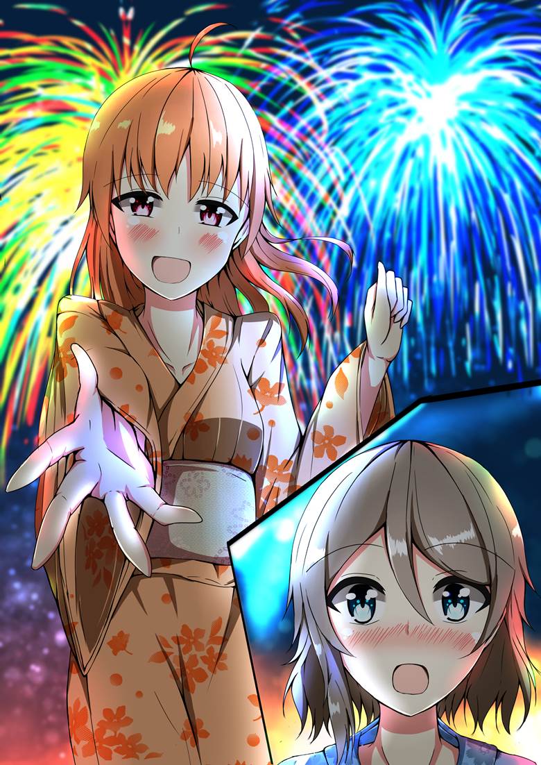 LoveLive! Sunshine!!, Chika Takami, 渡边曜, 夏天, 纯爱, 曜×千歌, 焰火, Lovelive100收藏