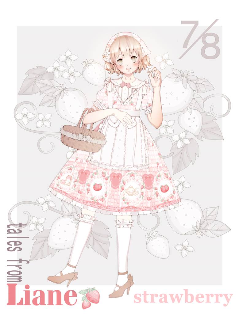 strawberry milk|小重山久赖liane的pixiv连衣裙少女插画图片