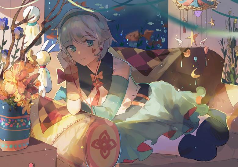 午后小憩saclia的vocaloid言和插画图片