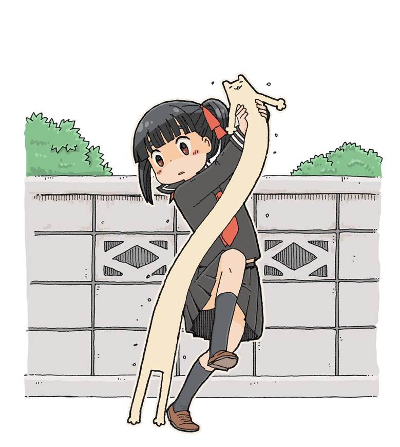 cat, 奇怪的生物, 黑色水手服, 猫是液体