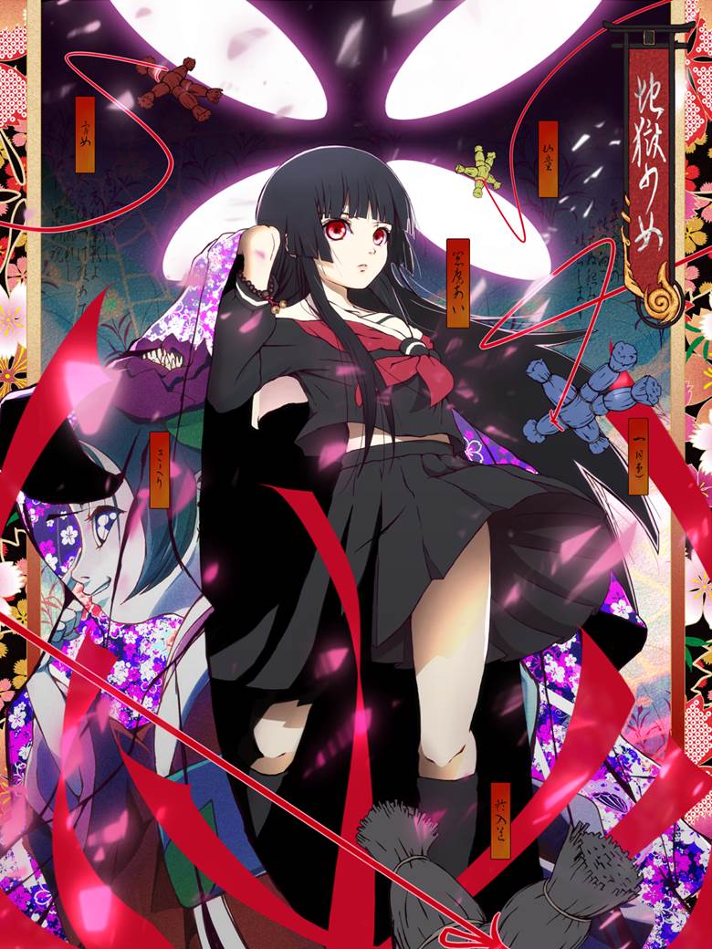 Hell Girl, enma ai, 黑长直, 黑色水手服