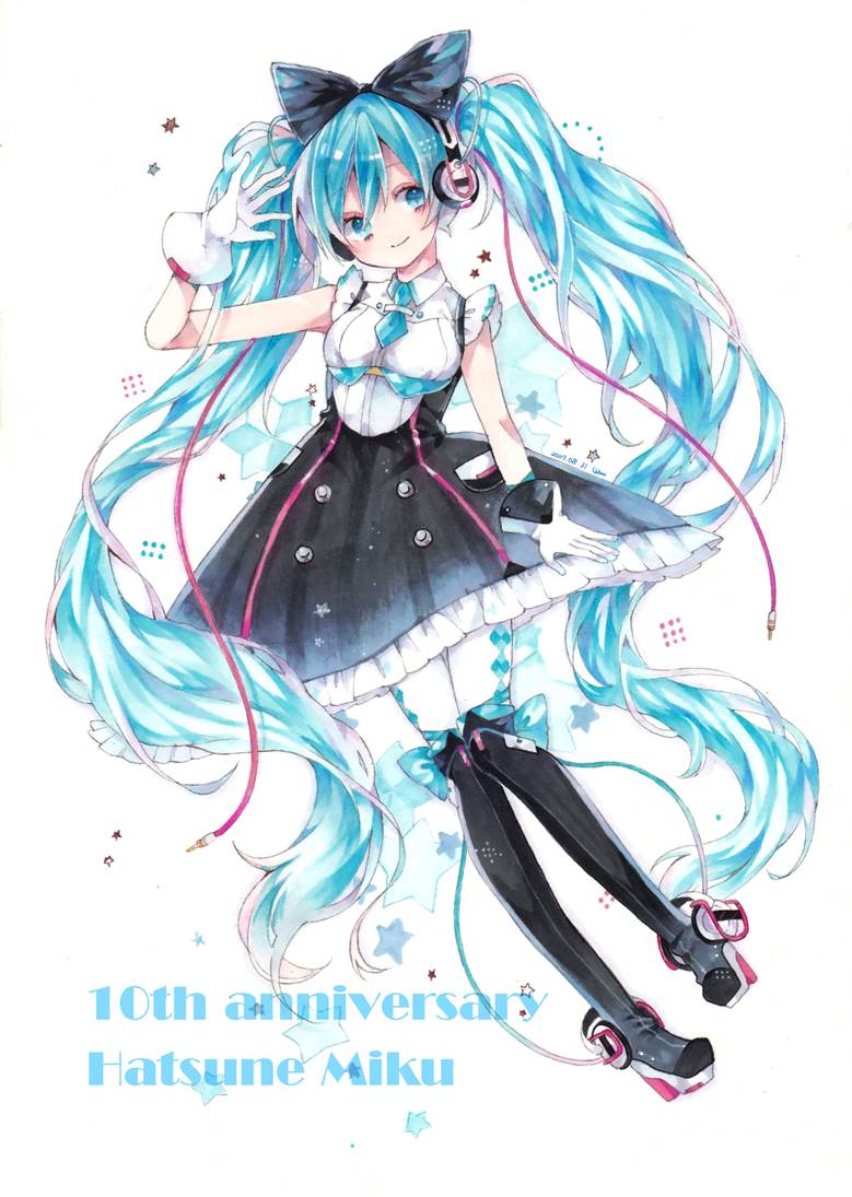初音未来, copic马克笔, 手绘, 初音未来生日祭2017, VOCALOID 500收藏