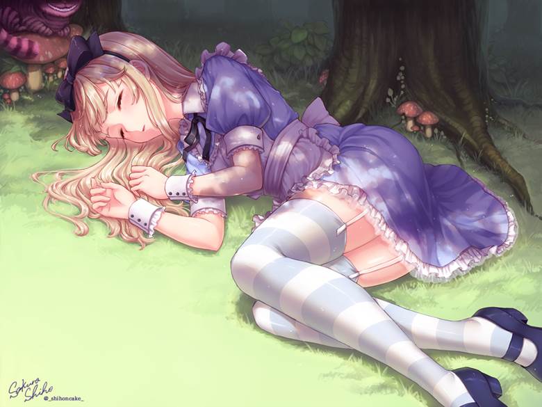 原创, 女孩子, 爱丽丝, hypnotic voice, string ribbon, 连衫围裙, 玛丽珍鞋, Original 500+ bookmarks, original character