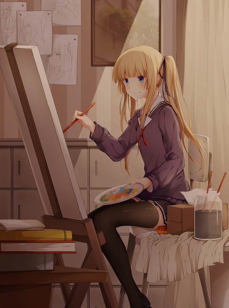 艾瑞里插画师whiisky的泽村·斯潘塞·英梨梨插画图片 BoBoPic