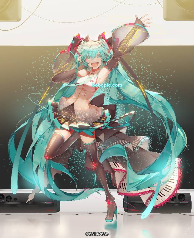 VOCALOID,初音ミク10thイラコン,初音未来,长筒靴图片