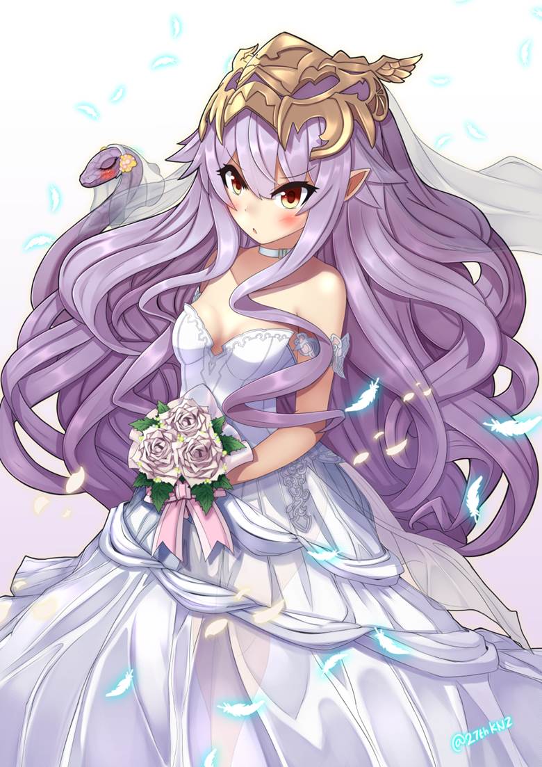 LB Max|kuronekozero的穿婚纱的新娘插画图片