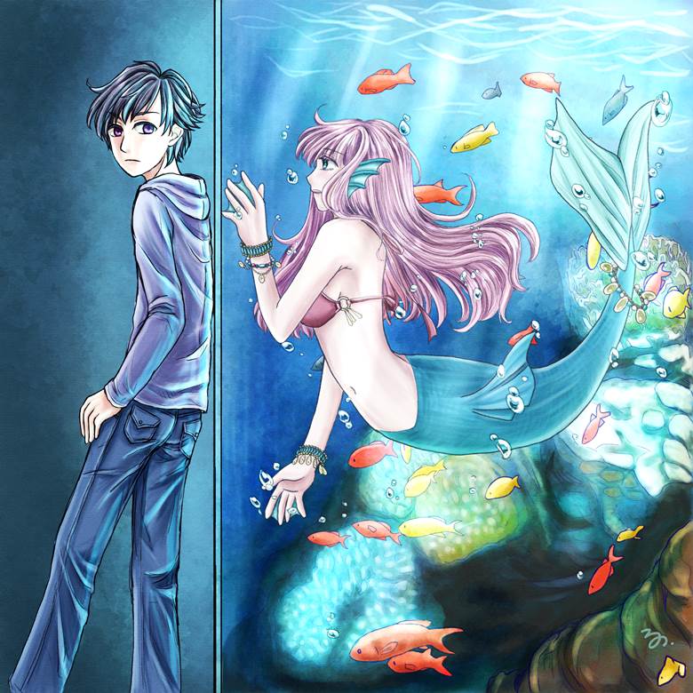 original, girl, boy, mermaid, mermaid, aquarium, mermaid, human-animal marriage, cute mermaid