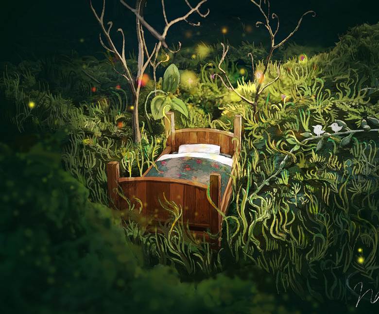 理想の寝床|HinataIco的Pixiv风景壁纸插画图片