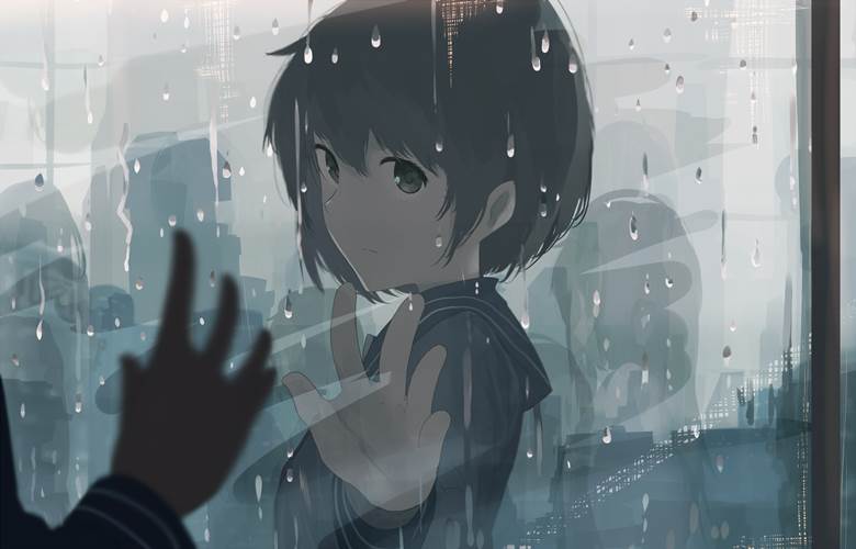 原创, 女孩子, 反射, 波波头, rain, window, 原创5000users加入书籤