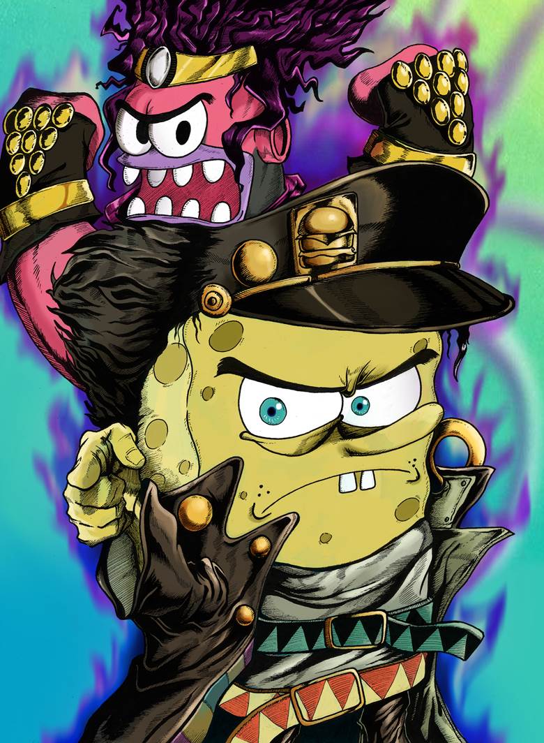 Sponge Jotaro|immortalzy的JoJo的奇妙冒险插画图片