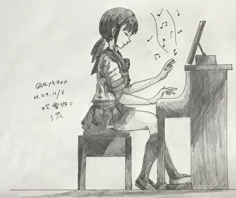 ピアノ|シブ的弹钢琴pixiv插画图片