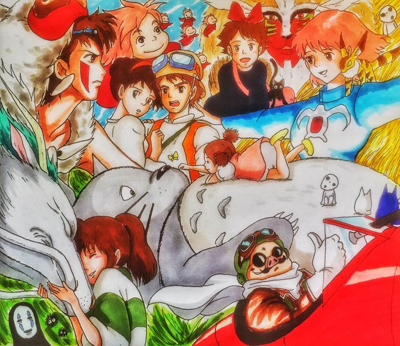 吉卜力, 千与千寻, 红猪, 龙猫, 风之谷的娜乌西卡, 幽灵公主, 天空之城, 魔女宅急便, 悬崖上的金鱼姬