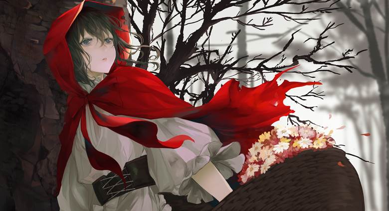 赤ずきん|Akito的小红帽童话插画图片