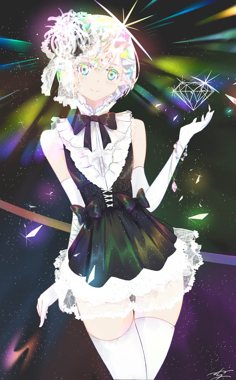 Land of the Lustrous, White silk pantyhose, Diamond (Land of the Lustrous), Land of the Lustrous 500+ bookmarks