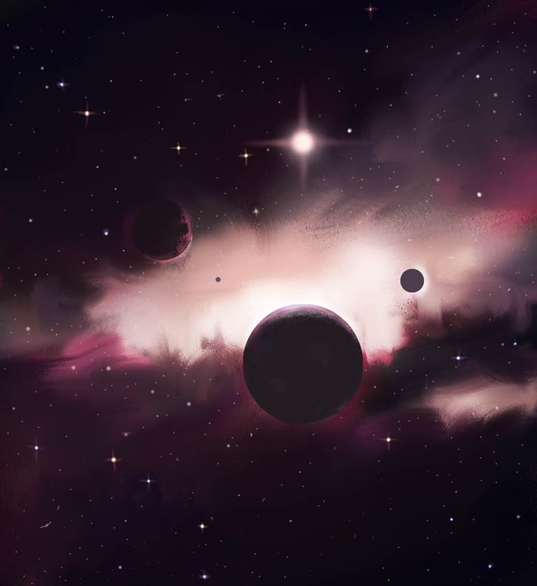 Nebula|BLOODIRON的宇宙幻想插画图片
